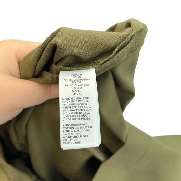 The Drop iam.muse Martini‎ Olive Romper Zip Front Plus Size 5X - Picture 13 of 13